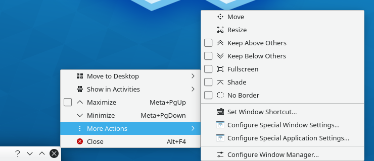 task manager shortcut with minimize on use