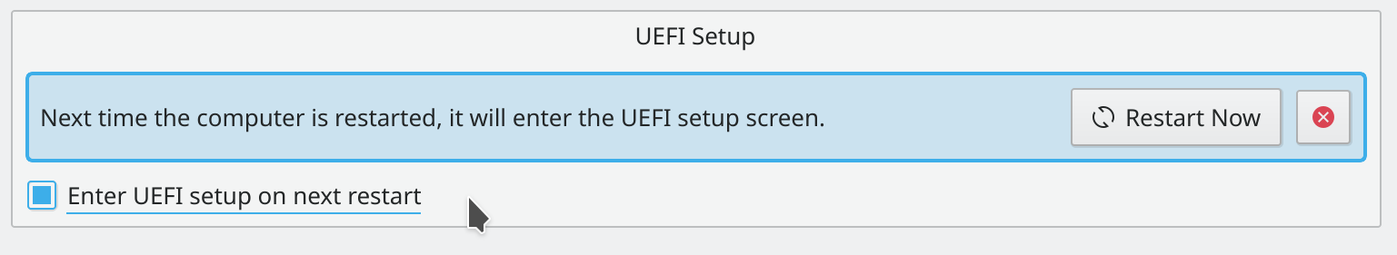 KDE Plasma 5.16 ще дава възможност за влизане в UEFI при рестарт 7