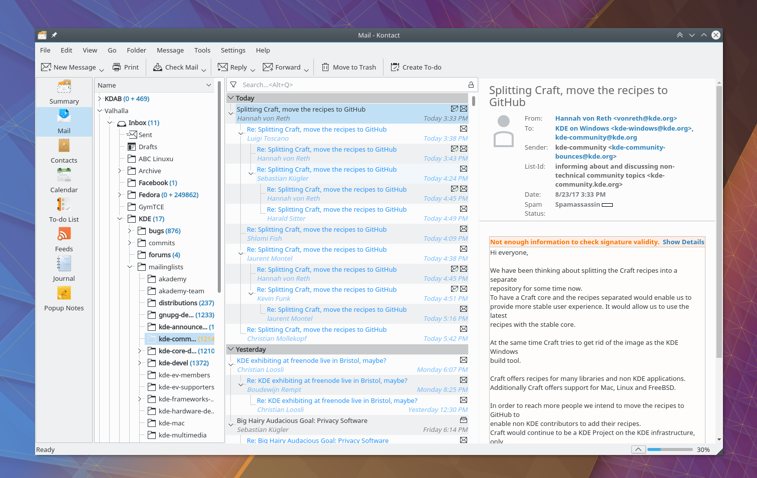 kde kontact windows